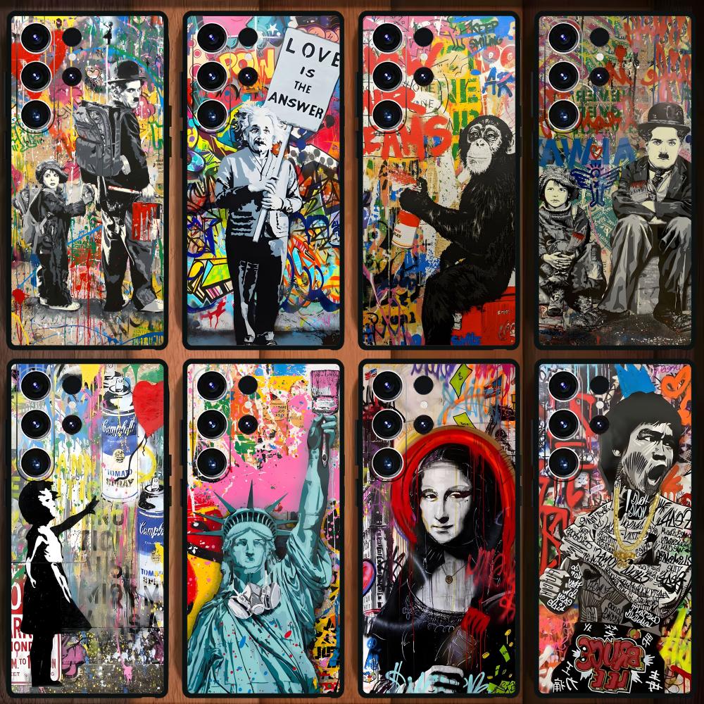 Phone Accessories Samsung - Banksy Graffiti Artเคสโทรศัพท์สําหรับSamsung Galaxy S25 S24