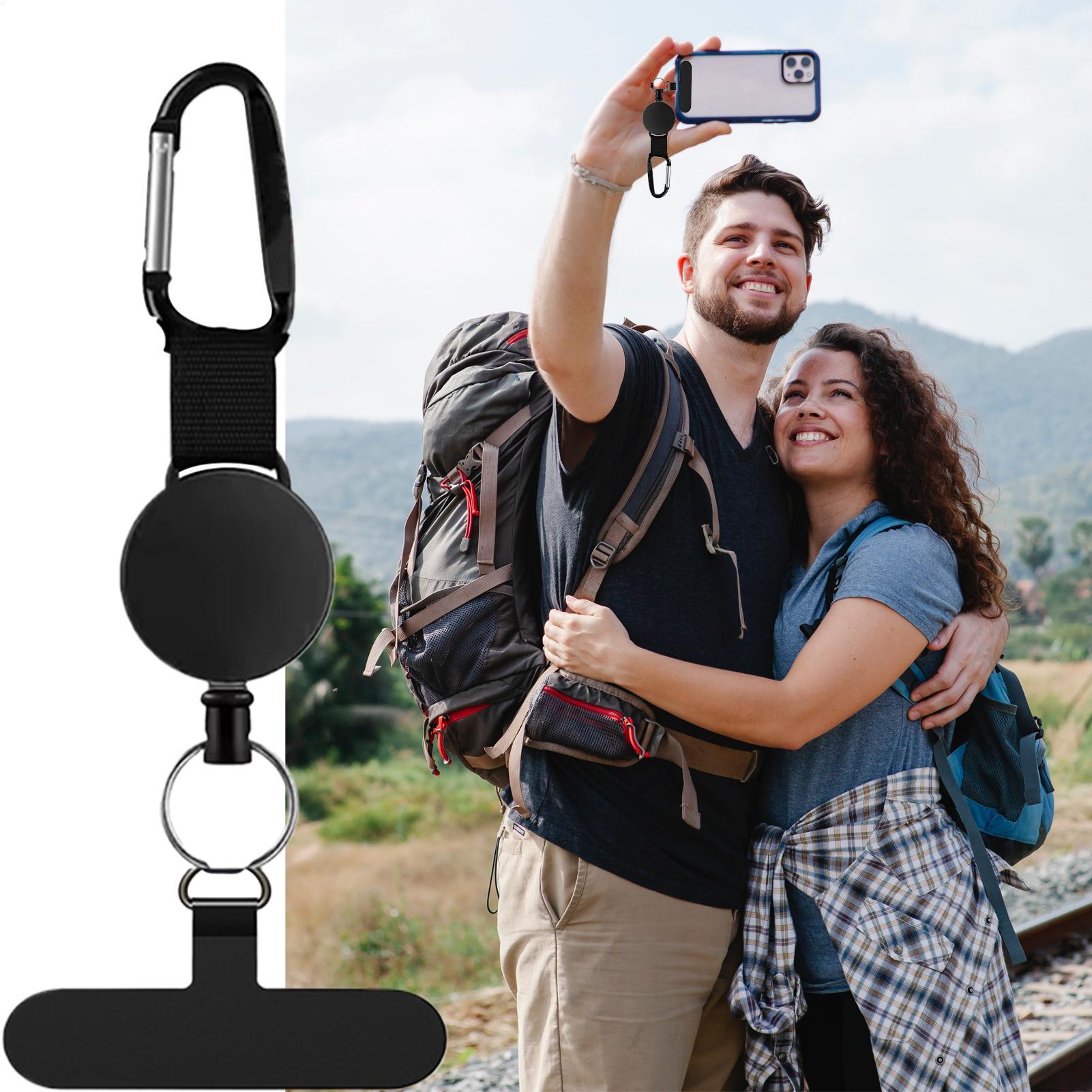 Lanyard Phone Strap - สายคล้องโทรศัพท์แบบยืดหดได้ ป้องกันการโจรกรรม สายคล้องมือถือ สายรัดโทรศัพท์สำหรับใช้งานกลางแจ้ง ป้องกันการตกหล่นและการโจรกรรม สำหรับการเดินทาง
