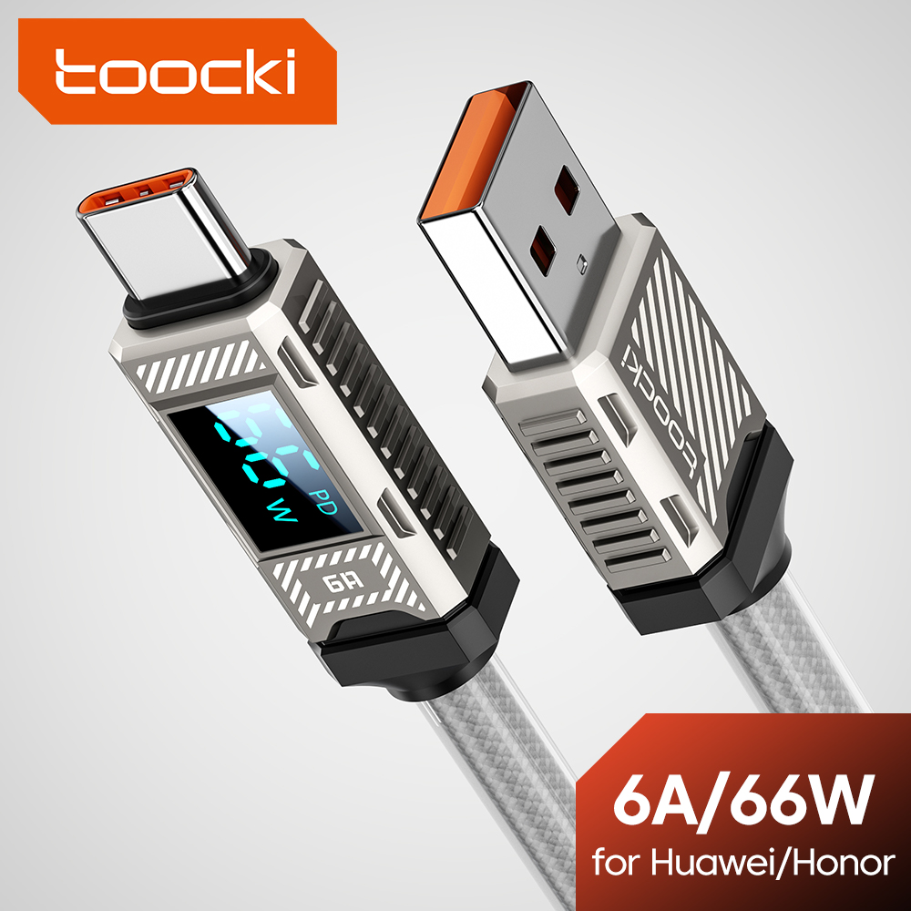 Usb Data Cable - สายชาร์จเร็ว Toocki PD 66W USB C