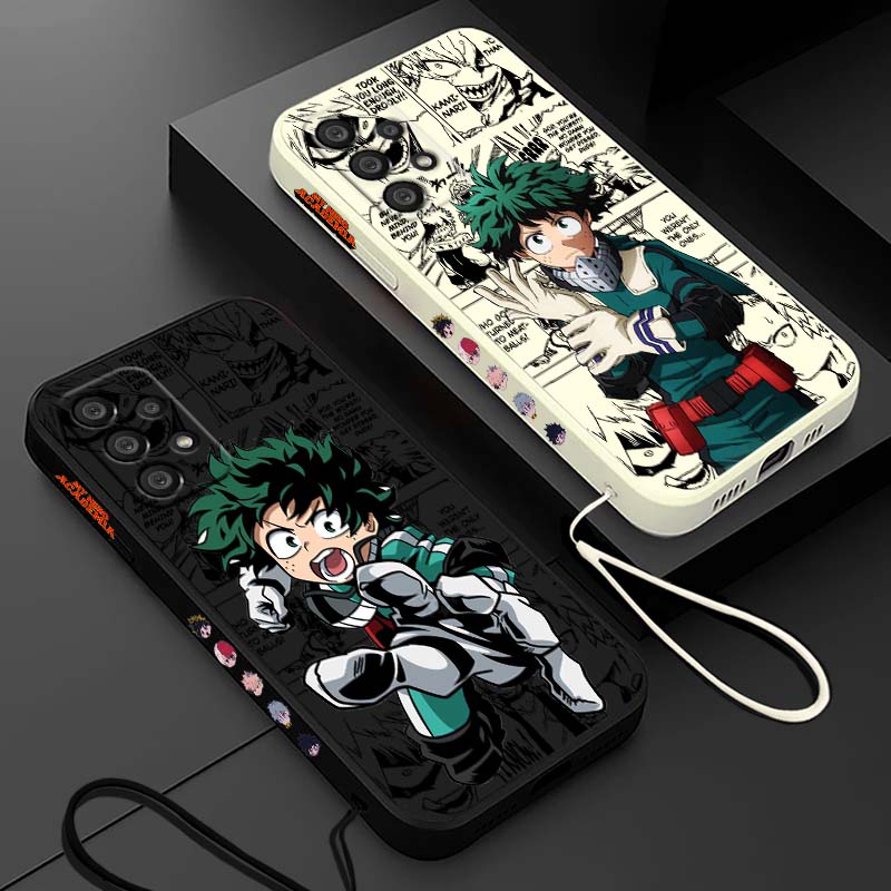 Lanyard Phone Strap - เคสโทรศัพท์ลายอนิเมะ My Hero Academia สำหรับ Samsung