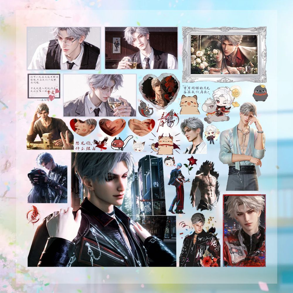 Phone Accessories Diy - สติ๊กเกอร์การ์ตูนอนิเมะ Love and Deepspace Sylus น่ารัก