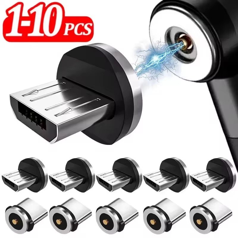 Usb Data Cable - 1/5/10PCS USB-A ประเภท C ปลั๊กแม่เหล็กอะแดปเตอร์สายชาร์จเร็วสำหรับซัมซุงแม่เหล็กชาร์จ 360