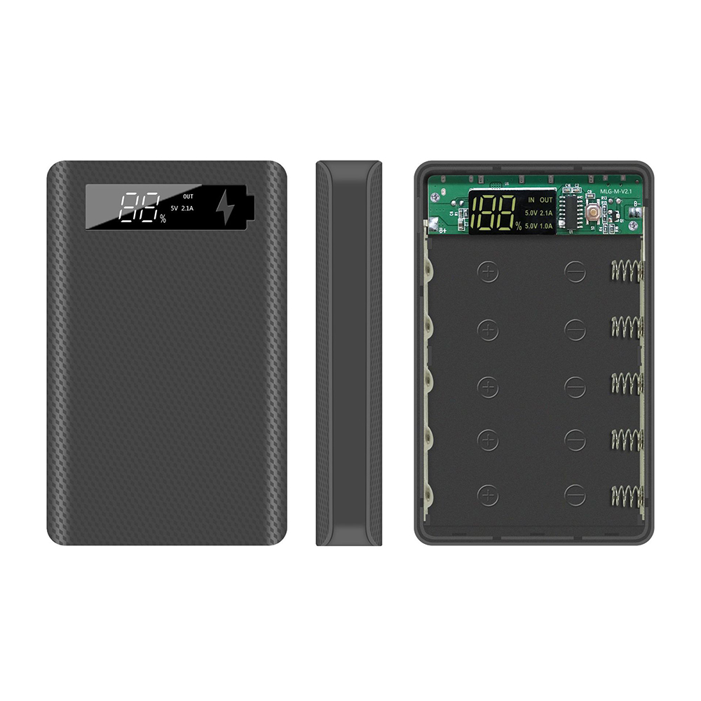 Led Flash Case - DIY Power Bank 5*18650 แบตเตอรี่กล่องเก็บไฟฉาย LED