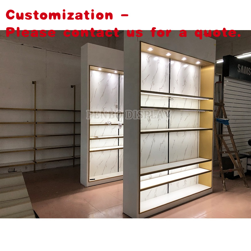 Phone Accessories Shop Design - ชั้นวางโทรศัพท์มือถือแบบติดผนัง ชั้นวางอุปกรณ์เสริม ชั้นวางโชว์สินค้าโทรศัพท์มือถือ ดีไซน์เรียบง่าย สำหรับร้านค้าโทรศัพท์มือถือ