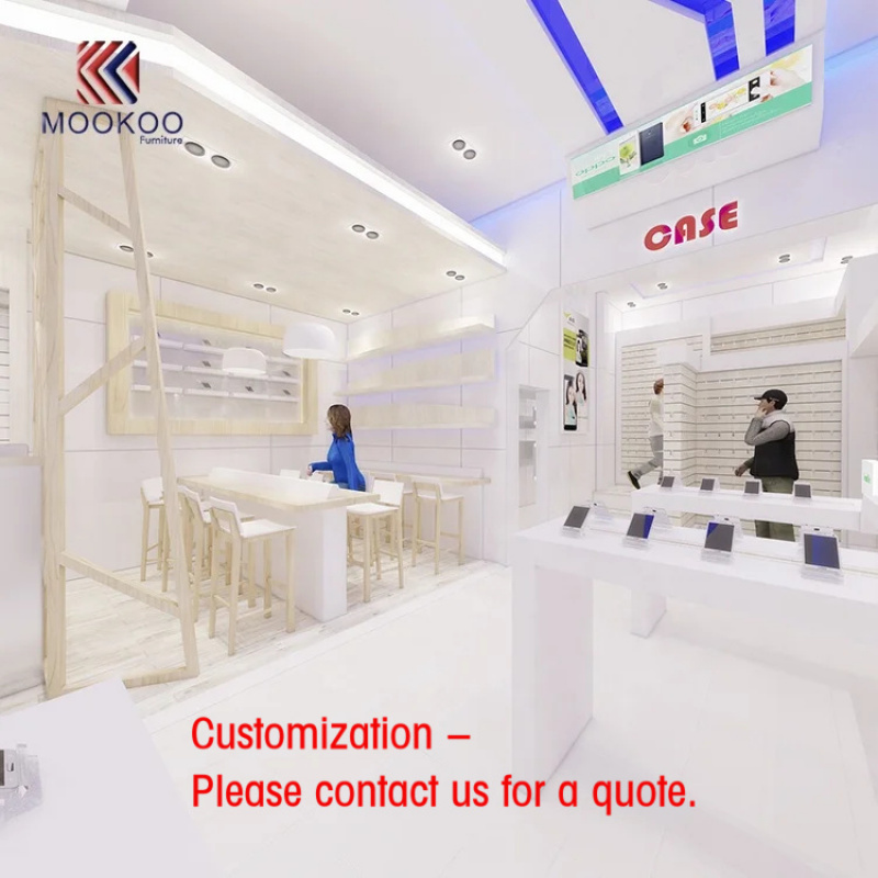 Phone Accessories Shop Design - ชั้นวางโชว์โทรศัพท์มือถือแบบกำหนดเอง 3 มิติ สำหรับร้านค้า ตกแต่งภายใน ตู้โชว์อุปกรณ์เสริม