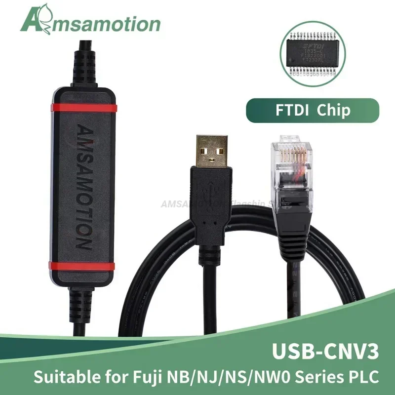Usb Data Cable - สายดาวน์โหลดข้อมูล USB-CNV3+ เหมาะสำหรับสายโปรแกรม PLC ซีรีส์ Fuji