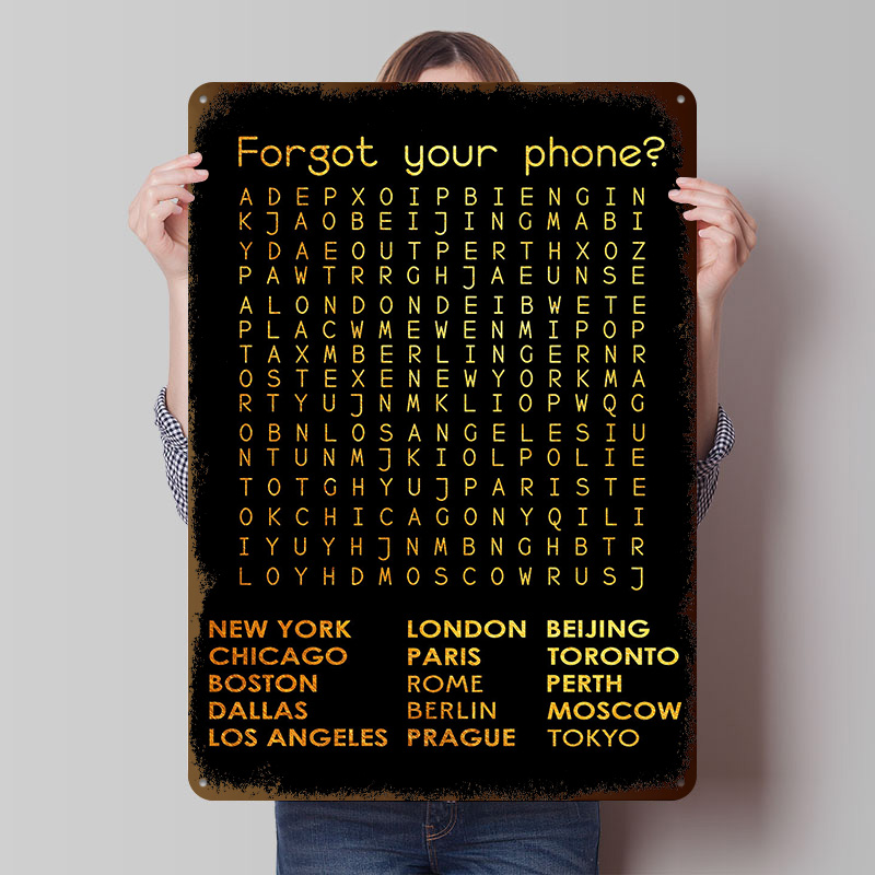 Phone Accessories Poster - โปสเตอร์โลหะลาย 