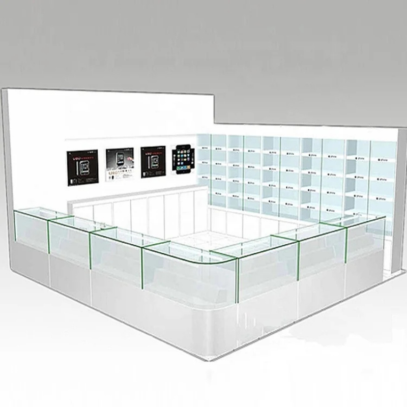 Phone Accessories Shop Design - ตู้โชว์กระจกสำหรับโทรศัพท์มือถือ ดีไซน์สวยงาม พร้อมอุปกรณ์ตกแต่ง ตู้โชว์โทรศัพท์มือถือ สำหรับร้านขายโทรศัพท์มือถือ