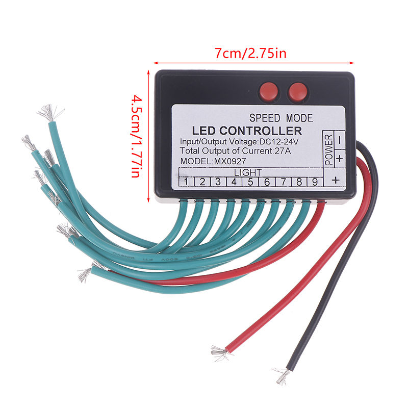 Led Flash Case - ตัวควบคุมไฟ LED แบบแถบสีเดียว 12V-24V 4CH 9CH