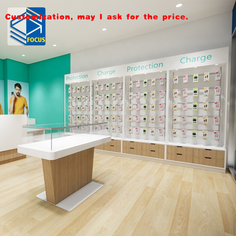 Phone Accessories Shop Design - ร้านขายอุปกรณ์เสริมโทรศัพท์มือถือ ตู้โชว์โทรศัพท์มือถือ ออกแบบตกแต่งภายในร้านค้ามือถือ เฟอร์นิเจอร์ร้านค้ามือถือ