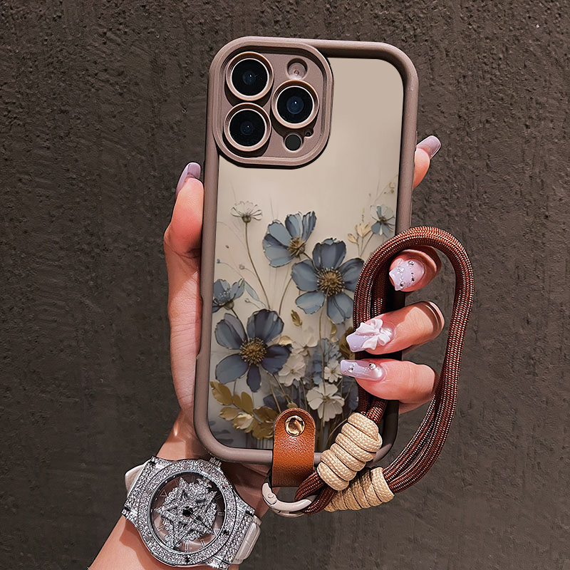 สายคล้องคอสีฟ้าลายดอกไม้ สำหรั - Lanyard Phone Strap บทวิจารณ์และราคา