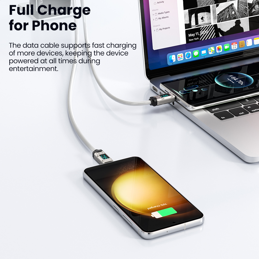 สายชาร์จเร็ว Toocki PD 66W USB - Usb Data Cable บทวิจารณ์และราคา