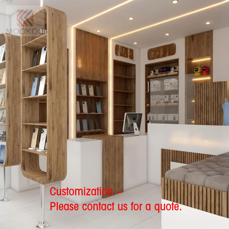 ผู้ผลิตออกแบบตกแต่งภายในผลิตภั - Phone Accessories Shop Design บทวิจารณ์และราคา