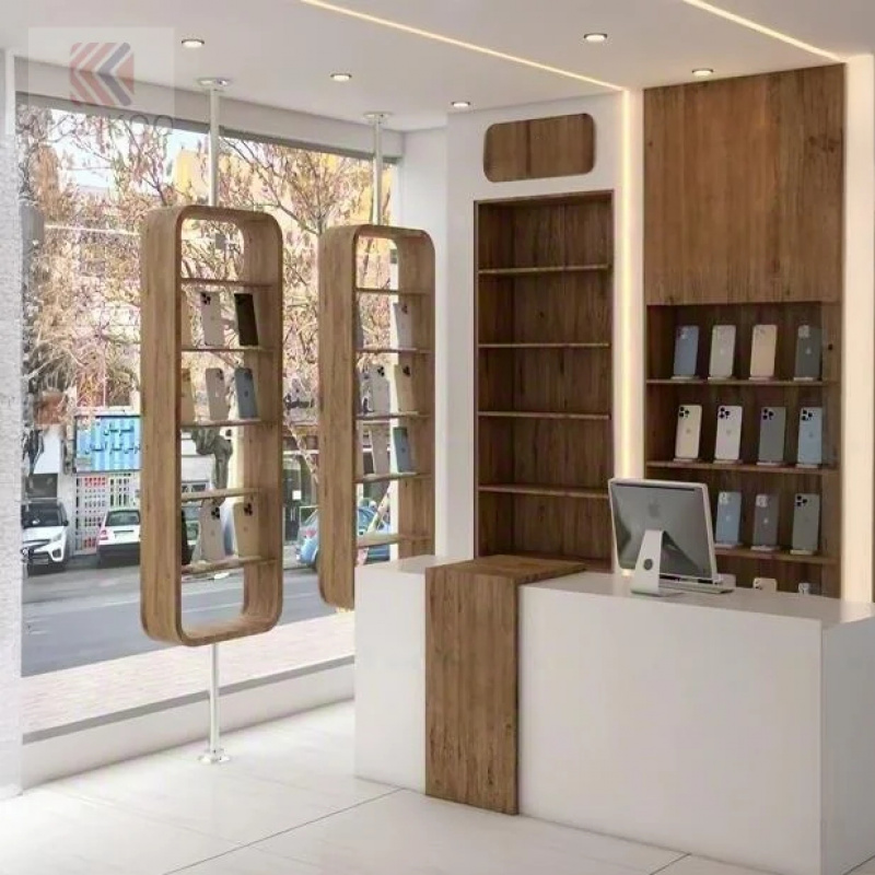 ผู้ผลิตออกแบบตกแต่งภายในผลิตภั - Phone Accessories Shop Design บทวิจารณ์และราคา