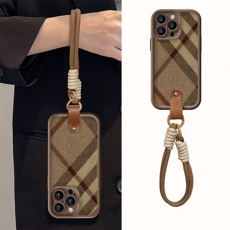 สายคล้องคอสีน้ำตาลลายทาง พร้อม - Lanyard Phone Strap บทวิจารณ์และราคา