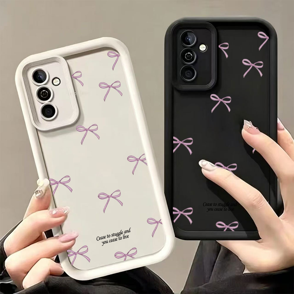เคสโทรศัพท์ TPU นิ่มลายโบว์สีช - Phone Accessories Samsung บทวิจารณ์และราคา