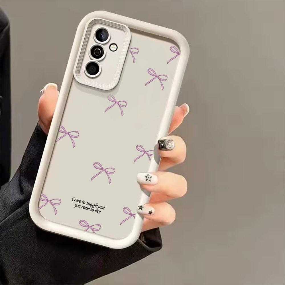 เคสโทรศัพท์ TPU นิ่มลายโบว์สีช - Phone Accessories Samsung บทวิจารณ์และราคา