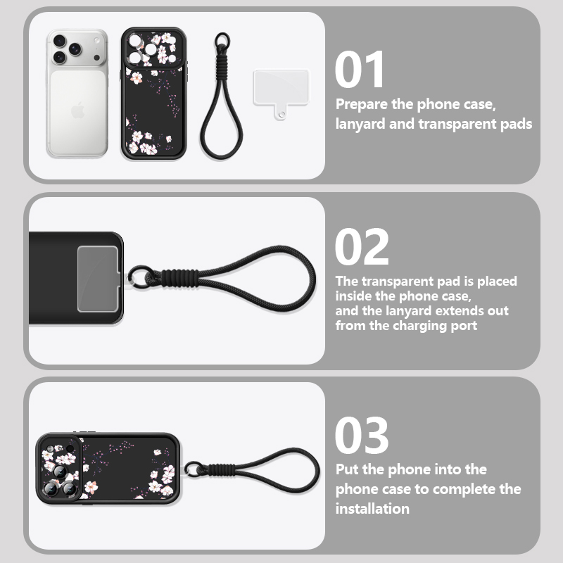 เคสโทรศัพท์พร้อมสายคล้องข้อมือ - Lanyard Phone Strap บทวิจารณ์และราคา