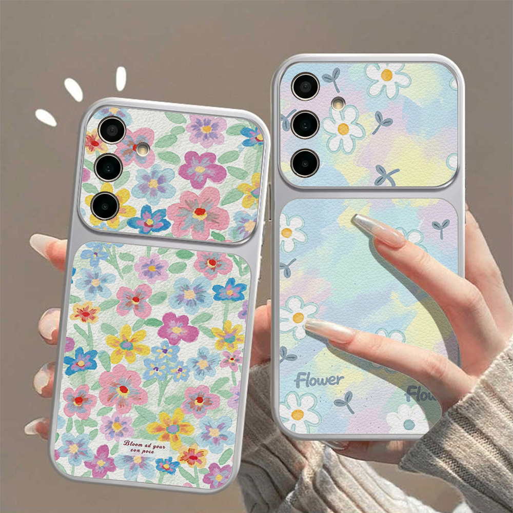 เคสโทรศัพท์หนังลายดอกไม้สีสันส - Phone Accessories Samsung บทวิจารณ์และราคา