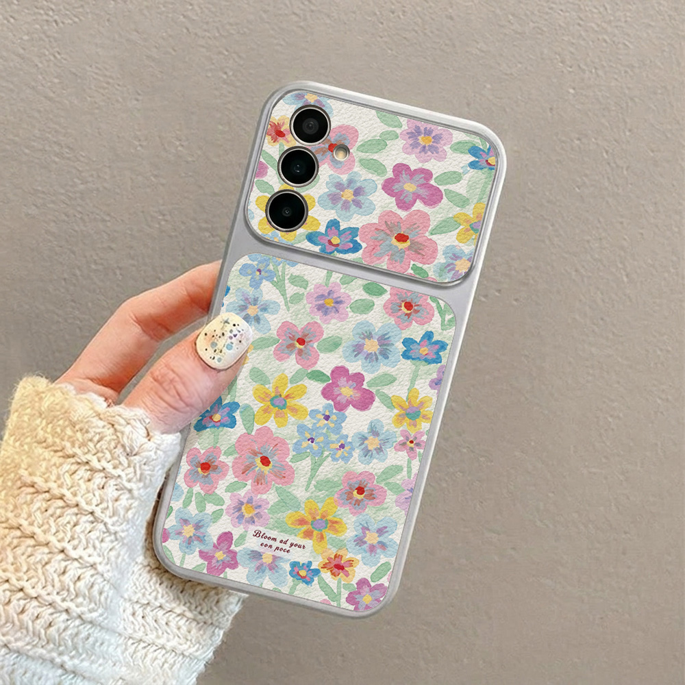 เคสโทรศัพท์หนังลายดอกไม้สีสันส - Phone Accessories Samsung บทวิจารณ์และราคา