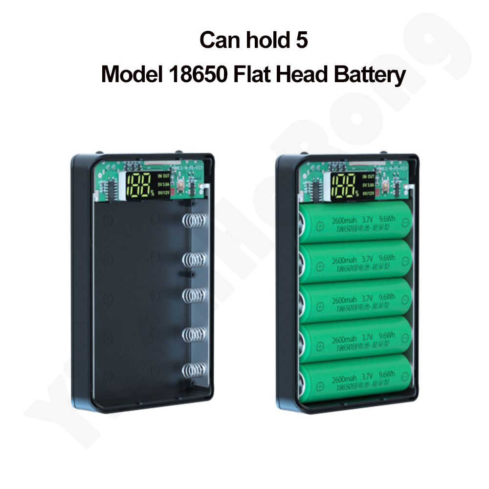 DIY Power Bank 5*18650 แบตเตอร - Led Flash Case บทวิจารณ์และราคา
