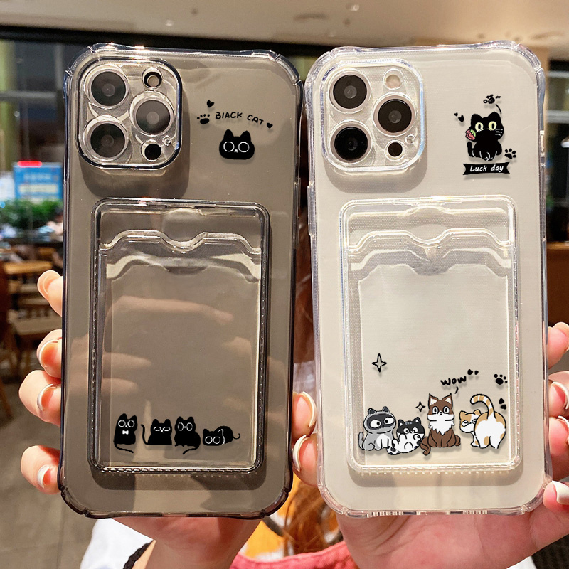 เคสโทรศัพท์ลายแมวดำน่ารัก สำหร - Phone Accessories บทวิจารณ์และราคา