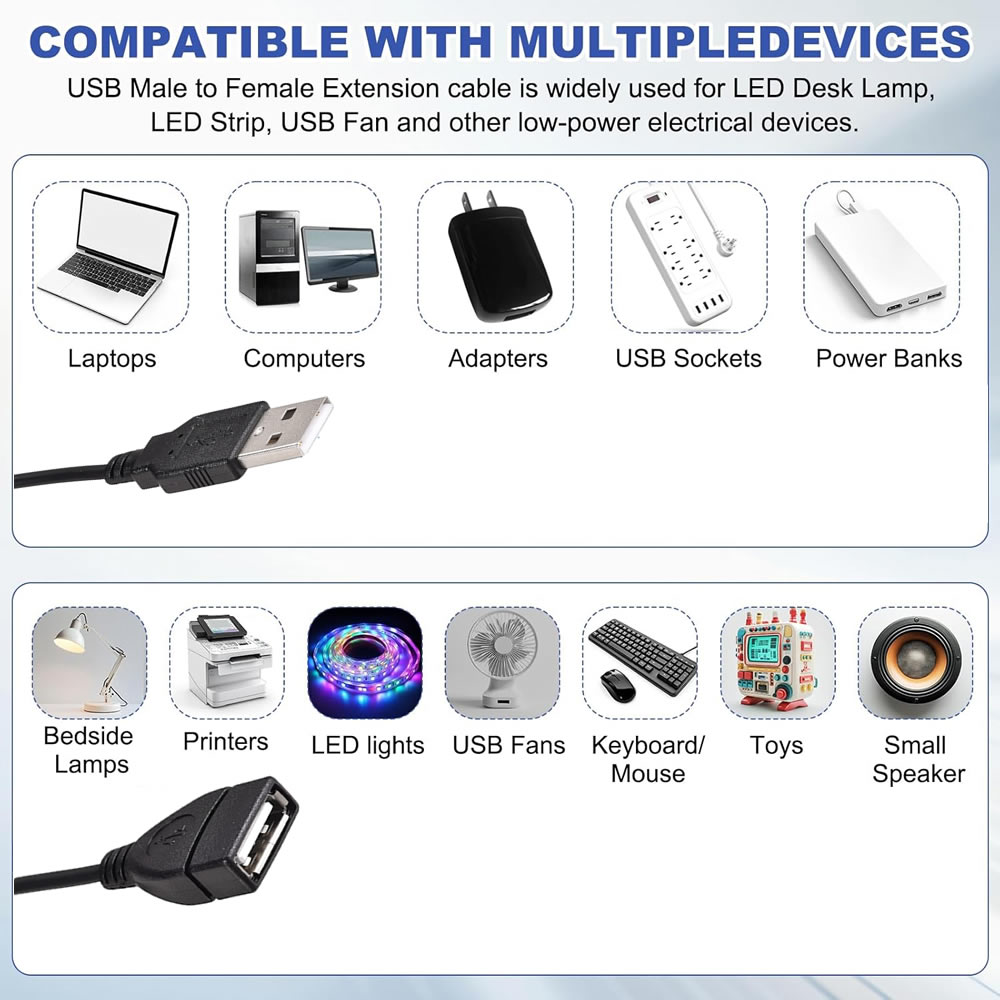 1 M/2 M USB ชายหญิงพร้อมสวิตช์ - Led Flash Case บทวิจารณ์และราคา